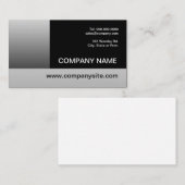 Einfach metallisches Schwarz und Silber Visitenkarte (Vorne/Hinten)