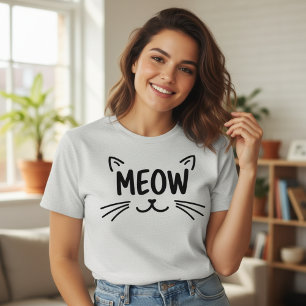 Einfach Miauen Süßes Katzen-Gesicht für Katzenlieb T-Shirt
