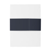 Einfach Midnight Blue Nachname Einladungsbanderole (Rückseitenbeispiel)