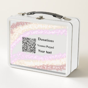 Einfach minimal Barcode-Spenden venmo paypal hinzu Metall Brotdose