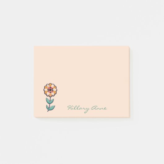 Einfach Minimal Cute Floral Modern Trendy Post-it Klebezettel (Vorderseite)