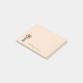 Einfach Minimal Cute Floral Modern Trendy Post-it Klebezettel (angewinkelt)