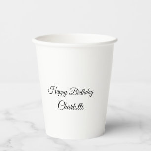 EINFACH MINIMAL.CUTIE NAME BABY herzlichen Glückwu Pappbecher