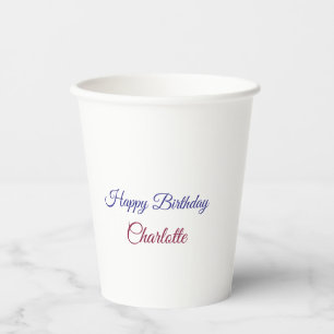 EINFACH MINIMAL.CUTIE NAME BABY herzlichen Glückwu Pappbecher