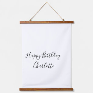 EINFACH MINIMAL.CUTIE NAME BABY herzlichen Glückwu Wandteppich Mit Holzrahmen