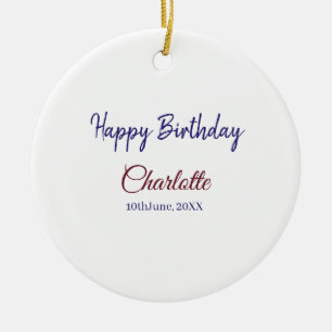 EINFACH MINIMAL.CUTIE NAME HINZUFÜGEN BABY herzlic Keramik Ornament