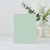 einfach minimal festes grün grau boho postkarte (Stehend Vorderseite)