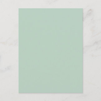 einfach minimal festes grün grau boho postkarte