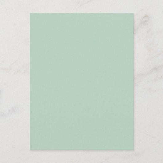 einfach minimal festes grün grau boho postkarte (Vorderseite)