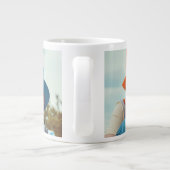 Einfach MINIMAL Foto hinzufügen Weihnachten Jumbo-Tasse (Rückseite)