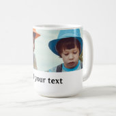 Einfach MINIMAL Foto hinzufügen Weihnachten Kaffeetasse (VorderseiteRechts)