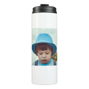 Einfach MINIMAL Foto hinzufügen Weihnachten Thermosbecher