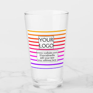 einfach minimal Fügen Sie hier Ihr Logo/Design ein Glas