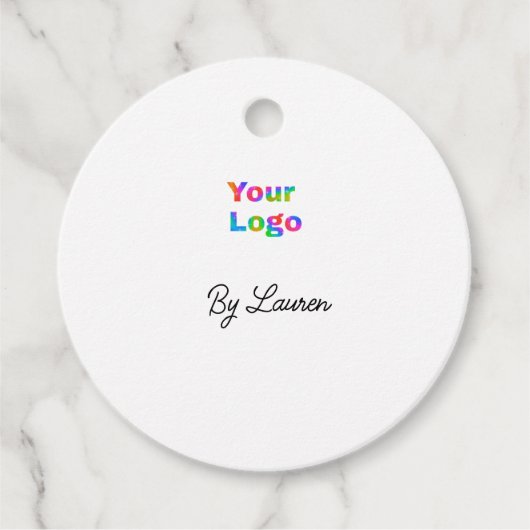 EINFACH MINIMAL FÜGEN SIE IHR LOGO CUSTOM TEXT HIE GESCHENKANHÄNGER (Vorderseite)