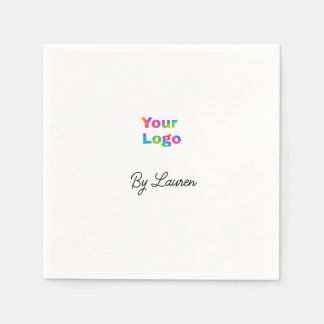 EINFACH MINIMAL FÜGEN SIE IHR LOGO CUSTOM-TEXT HIE SERVIETTE