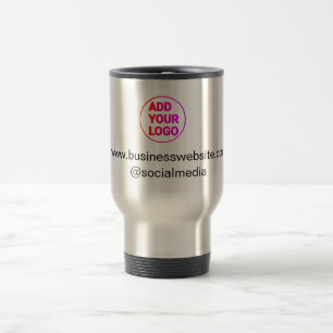 einfach minimal Fügen Sie Ihr Logo/Design Wasserfa Reisebecher
