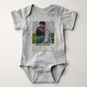einfach minimal fügen Sie Ihr Namensfoto Wasserfar Baby Strampler