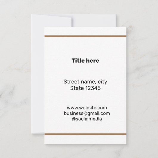 EINFACH MINIMAL FÜGEN SIE IHREN LOGO CUSTOM TEXT H (Rückseite)