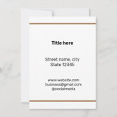 EINFACH MINIMAL FÜGEN SIE IHREN LOGO CUSTOM TEXT H DANKESKARTE (Rückseite)