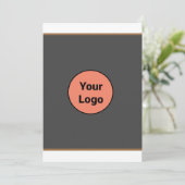 EINFACH MINIMAL FÜGEN SIE IHREN LOGO CUSTOM TEXT H DANKESKARTE (Stehend Vorderseite)