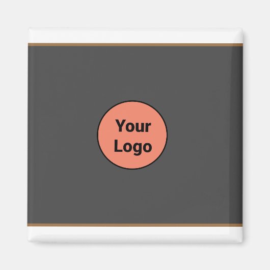 EINFACH MINIMAL FÜGEN SIE IHREN LOGO CUSTOM TEXT H MAGNET (Vorne)