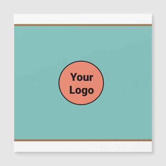 EINFACH MINIMAL FÜGEN SIE IHREN LOGO CUSTOM TEXT H MAGNETKARTE (Vorderseite)