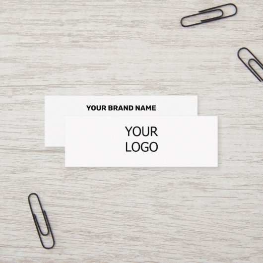 EINFACH MINIMAL FÜGEN SIE IHREN LOGO CUSTOM TEXT H MINI VISITENKARTE (Vorderseite/Rückseite Beispiel)