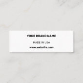 EINFACH MINIMAL FÜGEN SIE IHREN LOGO CUSTOM TEXT H MINI VISITENKARTE (Rückseite)