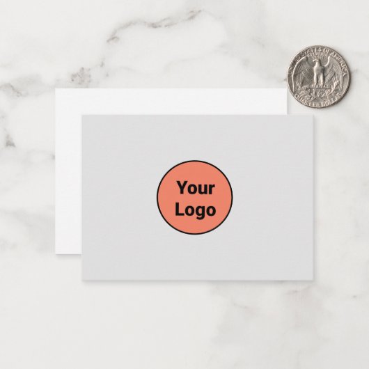 EINFACH MINIMAL FÜGEN SIE IHREN LOGO CUSTOM TEXT H MITTEILUNGSKARTE (Vorderseite/Rückseite Beispiel)