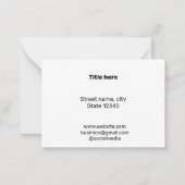 EINFACH MINIMAL FÜGEN SIE IHREN LOGO CUSTOM TEXT H MITTEILUNGSKARTE (Rückseite)