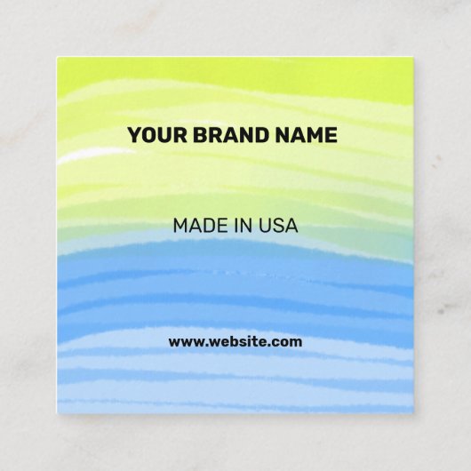 EINFACH MINIMAL FÜGEN SIE IHREN LOGO CUSTOM TEXT H QUADRATISCHE VISITENKARTE (Rückseite)