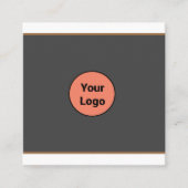EINFACH MINIMAL FÜGEN SIE IHREN LOGO CUSTOM TEXT H QUADRATISCHE VISITENKARTE (Vorderseite)