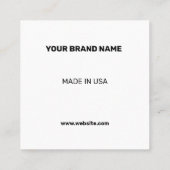 EINFACH MINIMAL FÜGEN SIE IHREN LOGO CUSTOM TEXT H TELEFONNUMMERKARTE (Rückseite)