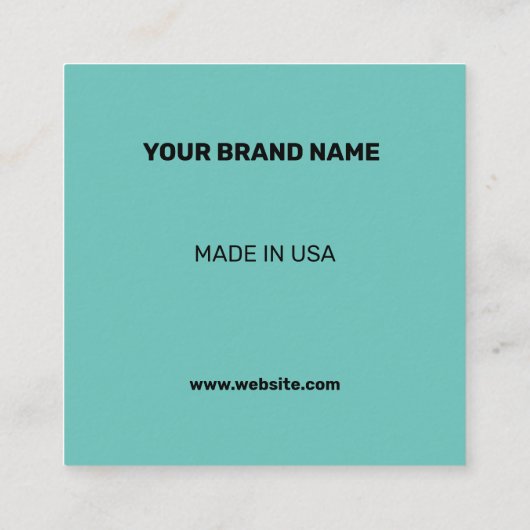 EINFACH MINIMAL FÜGEN SIE IHREN LOGO CUSTOM TEXT H TELEFONNUMMERKARTE (Rückseite)