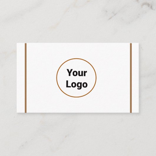 EINFACH MINIMAL FÜGEN SIE IHREN LOGO CUSTOM TEXT H VISITENKARTE (Vorderseite)