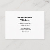 EINFACH MINIMAL FÜGEN SIE IHREN LOGO CUSTOM TEXT H VISITENKARTE (Rückseite)