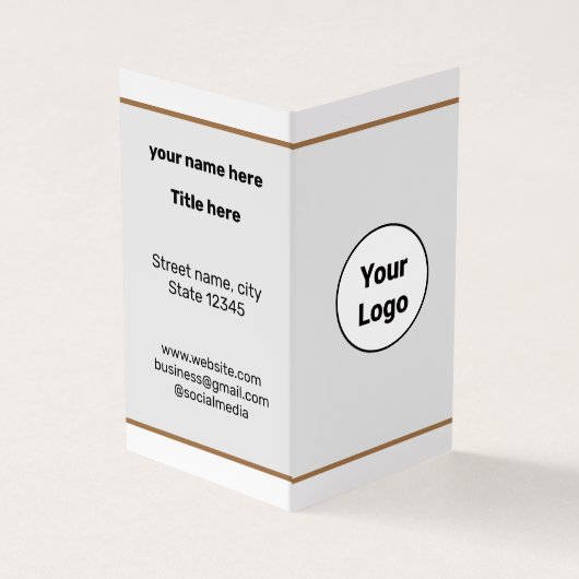 EINFACH MINIMAL FÜGEN SIE IHREN LOGO CUSTOM TEXT H VISITENKARTEN (Vorderseite)