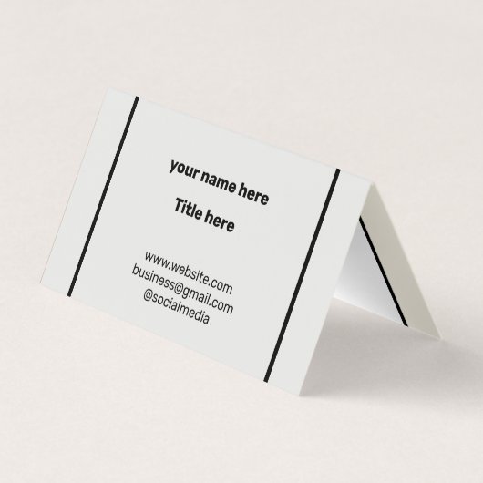 EINFACH MINIMAL FÜGEN SIE IHREN LOGO CUSTOM TEXT H VISITENKARTEN (Rückseite)