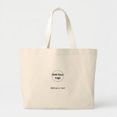 EINFACH MINIMAL FÜGEN SIE IHREN LOGO CUSTOM Tote B Jumbo Stoffbeutel (Vorne)