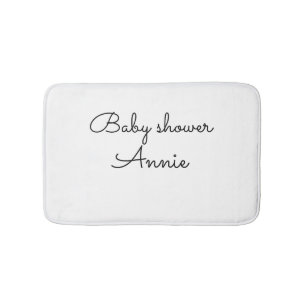einfach minimal fügen Sie Ihren Namen Text Baby Sh Badematte