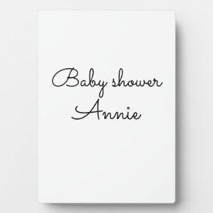 einfach minimal fügen Sie Ihren Namen Text Baby Sh Fotoplatte