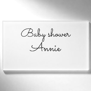 einfach minimal fügen Sie Ihren Namen Text Baby Sh Namenschild