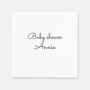 einfach minimal fügen Sie Ihren Namen Text Baby Sh Serviette