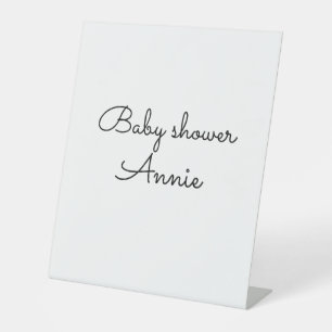 einfach minimal fügen Sie Ihren Namen Text Baby Sh Sockelschild