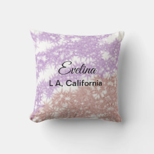 Einfach minimal fügen Sie Ihren Namen Text Ort Sta Kissen