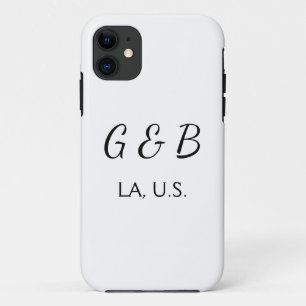 EINFACH MINIMAL Fügen Sie Ihren Paarnamen Städtena Case-Mate iPhone Hülle