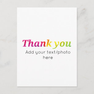 einfach minimal fügen sie ihren text foto dankesch postkarte