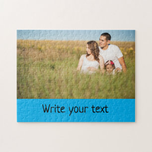 einfach minimal fügen sie ihren text foto weihnach puzzle