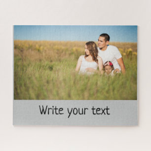 einfach minimal fügen sie ihren text foto weihnach puzzle