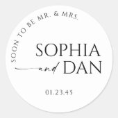 Einfach Minimal Gefälligkeitsaufkleber Runder Aufkleber (Vorderseite)